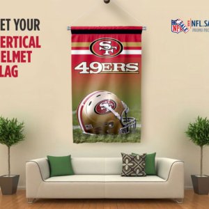 SF49ers vertical helmet flag