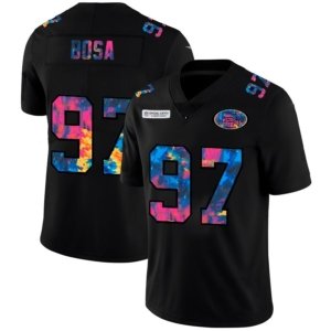 49ers Bosa Black Multicolor Jersey