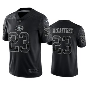 SF49ers McCaffrey Black Reflective Jersey