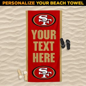 49ers Personalized Beach Towel