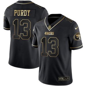 SF49ers Purdy Black Golden Jersey