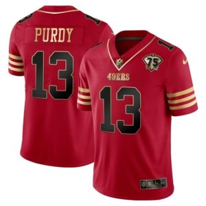 SF49ers Purdy Red Golden Jersey