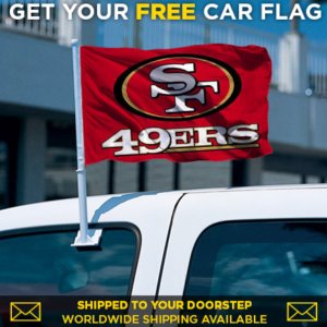 SF49ers Car Flag