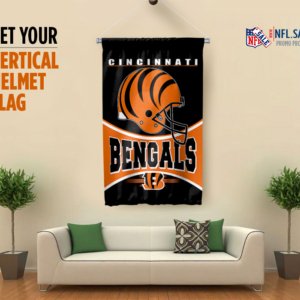Bengals vertical helmet flag