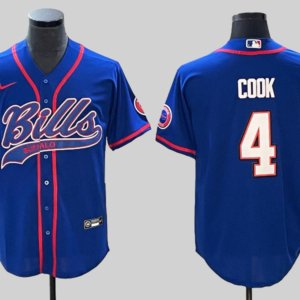 Bills Cook Baseball Style Jersey Royal