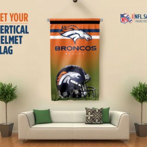 Broncos vertical helmet flag