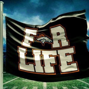 Broncos for life flag