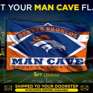 Broncos Man Cave Flag