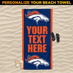 Broncos Personalized Beach Towel