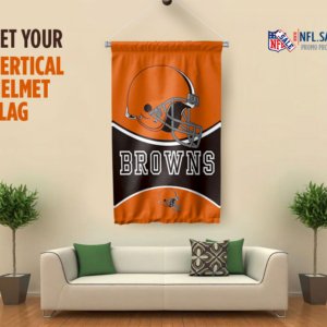 Browns vertical helmet flag