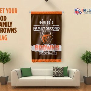 God Family Browns Flag
