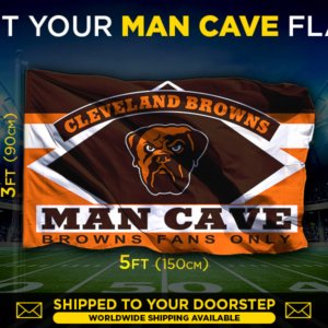 Browns Man Cave Flag