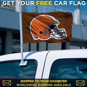 Browns Car Flag
