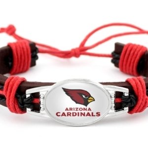 Cardinals Leather Bracelet