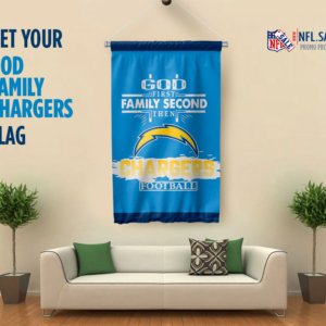 God Family Chargers Flag