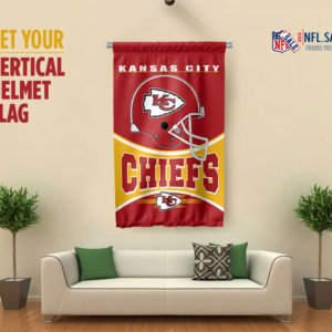 Chiefs vertical helmet flag