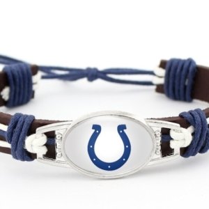 Colts Leather Bracelet
