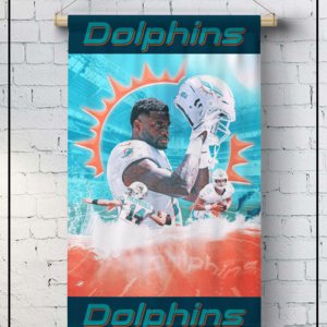 Dolphins artwork flag