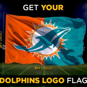 Dolphins Logo Flag