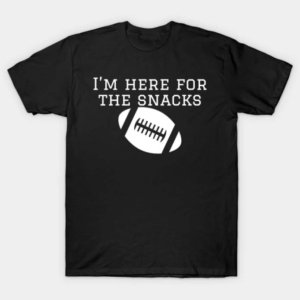 Here For The Snacks Football T-Shirt (Set of 2)