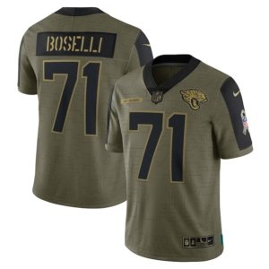 Jaguars Tony Boselli Olive Limited Jersey