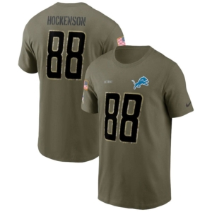 Lions Hockenson Olive 2022 Salute To Service T-Shirt