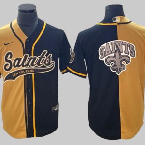 Saints Split Color Baseball Style Jersey