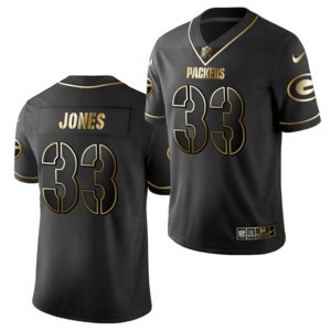 Packers Jones Black Golden Jersey