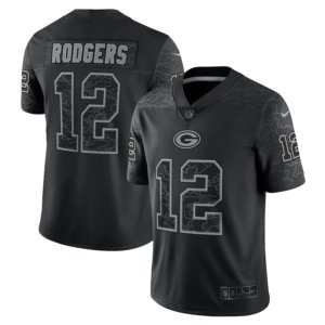 Packers Rodgers Black Reflective Jersey