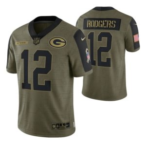 Packers Rodgers 2022 Salute to Service Jersey