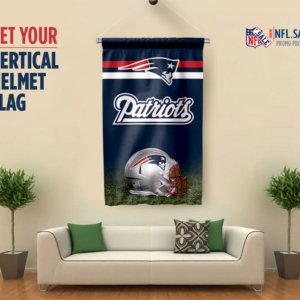 Patriots vertical helmet flag