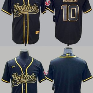 Patriots Baseball Style Golden Jerseys