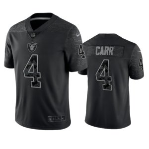 Raiders Carr Black Reflective Jersey