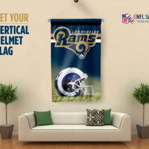Rams vertical helmet flag