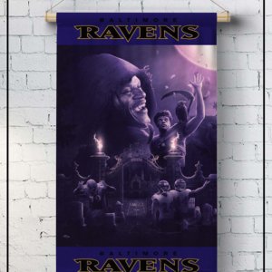 Ravens artwork flag