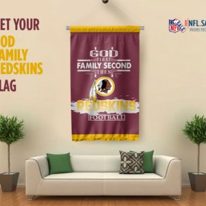 God Family Redskins Flag
