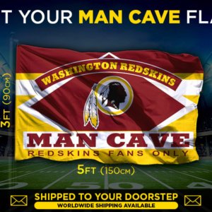 Redskins man cave flag