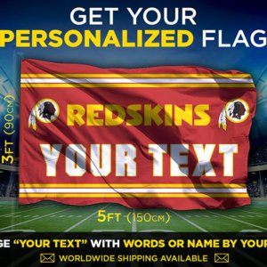 Redskins Custom Flag