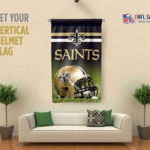 Saints vertical helmet flag