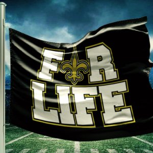 Saints for life flag