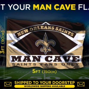 Saints man cave flag