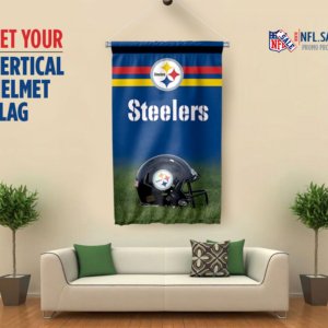 Steelers vertical helmet flag