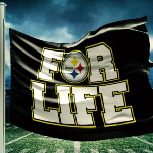 Steelers for life flag