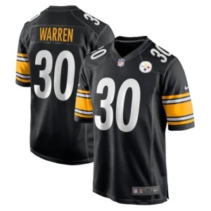 Steelers Jaylen Warren Jersey Black
