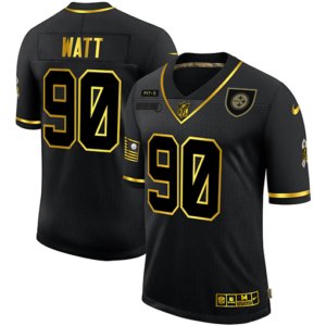 Steelers Watt Black Golden Jersey