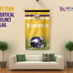 Vikings vertical helmet flag