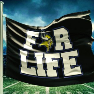 Vikings for life flag