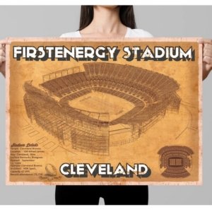 Browns Vintage Stadium Print