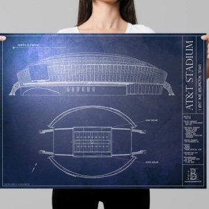 Cowboys Vintage Stadium Print