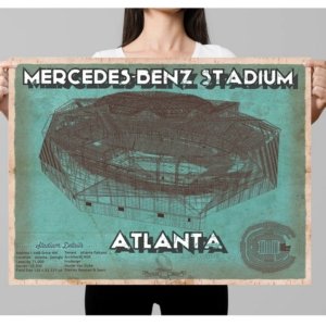 Falcons Vintage Stadium Print